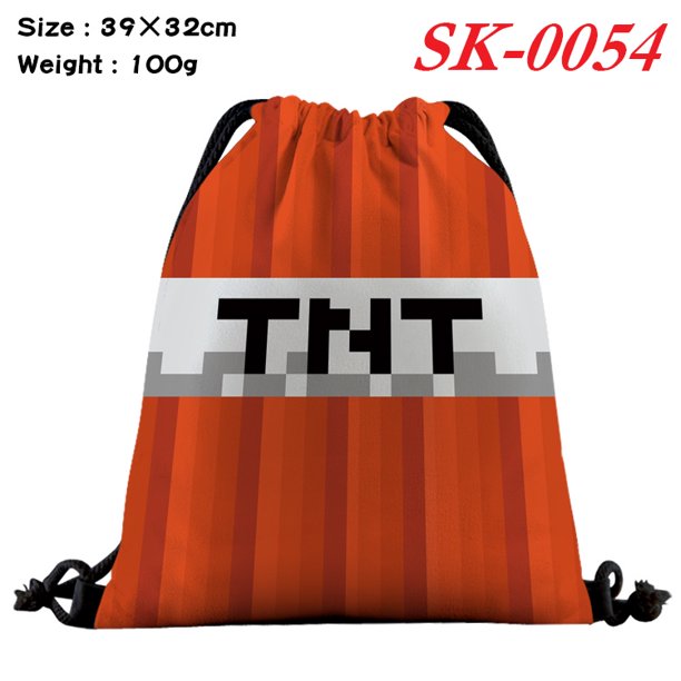 Minecraft Enderman Sandbox Juego De Dibujos Animados Estudiante Casual Bolsa De Lona Color Cordón Deportes Al Aire Libre Mochila Regalo huangjie unisex