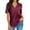 Wine, variant on Women Short Sleeve Shirts V Neck Summer Tops Casual Work Basic Tees Tops Athletic Shirts Women Summer Womens Polyester Spandex Shirt Ringer Tee Short Sleeve Shirts for Women Long Sleeve Tees