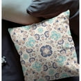 thumbnail image 6 of Love and Liberty Faux Suede Fabric Throw Pillow in Off White and Blue 16x16, 6 of 9