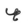 thumbnail image 3 of Renovators Supply Double Wall Hook Black Wrought Iron Hat and Coat Hook - Set of 10, 3 of 7
