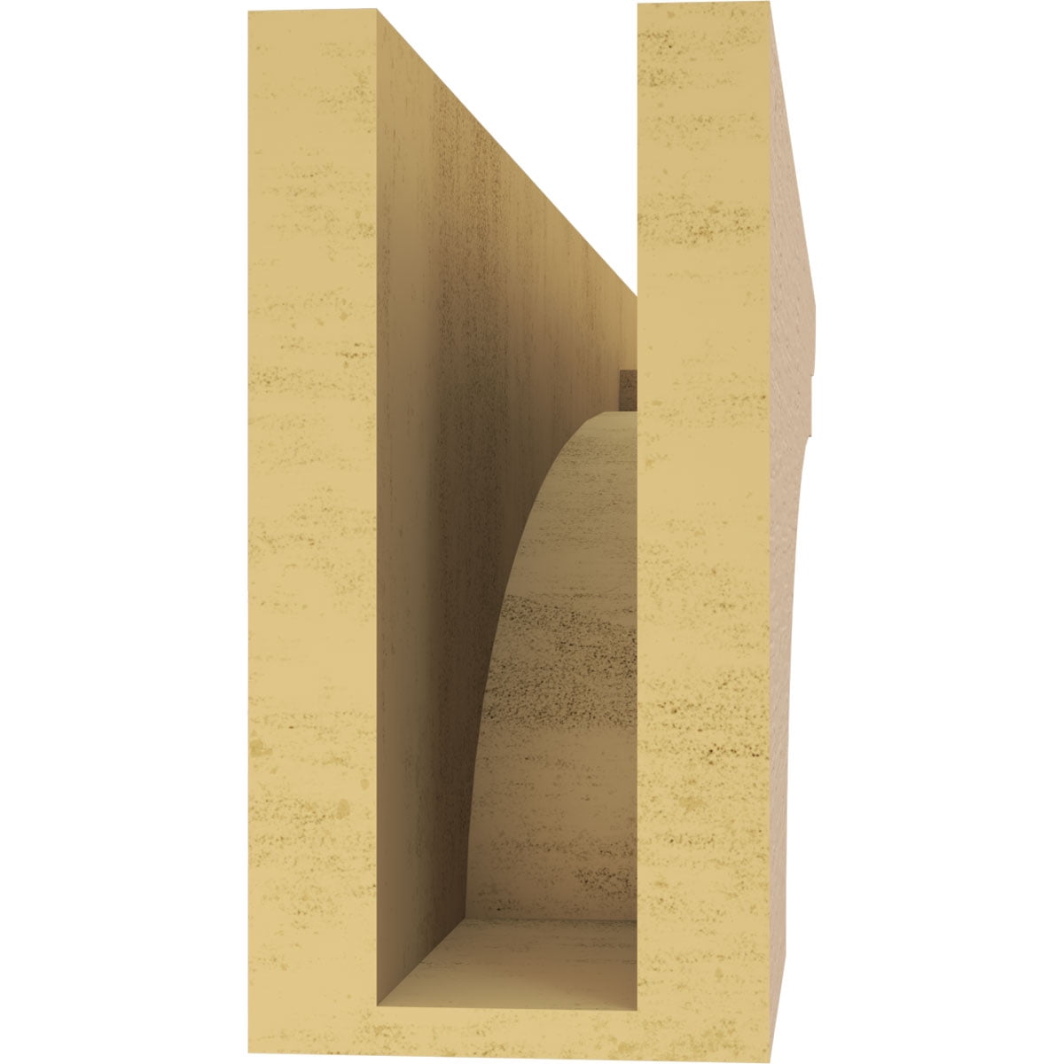 4"W x 24"D x 8"H Thin Yorktown Rough Cedar Woodgrain TimberThane Corbel, Primed Tan