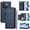 Blue, variant on Case for oneplus Ace Pro 5G Zipper Wallet Flip Cover with Card Holder, Photo Frame, Kickstand & Lanyard, PU Leather Purple