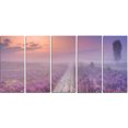 thumbnail image 2 of Path through Blooming Field - Large Seascape Art Canvas Print, 2 of 3