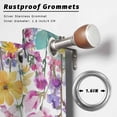 thumbnail image 2 of Outdoor Curtains for Patio Waterproof, Pink Spring Floral Outdoor Privacy Panels Grommet, Flowers Elegant Pastoral Watercolor Blackout Outside Curtains for Porch/Cabana 54"x95", 2 Panels, 2 of 8