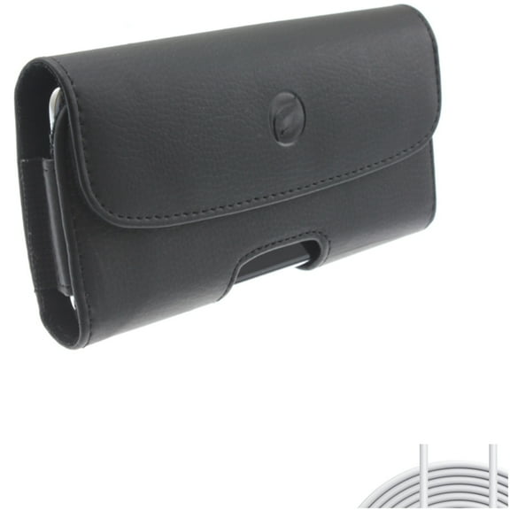 For Galaxy A73 /A23 /A14 /A13 5G - Case Belt Clip w 18W PD Home Charger, Leather Holster Cover, Fast Type-C 10ft Long Cable Quick for Samsung Galaxy A73 /A23 /A14 /A13 5G