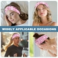 thumbnail image 6 of Jiueut Breast Cancer Pink Ribbon Nurse Button Headband Nurse Headbands for Women with Buttons 2 Piece Headbands for Nurses with Buttons for Mask Wide Headbands for Girls Non Slip, 6 of 7