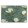 thumbnail image 2 of Elegant White Magnolia Branches Soft Polyester Area Rug 31''x20'', Non Slip, Memory Foam, Water Absorbent, 2 of 7