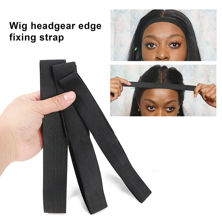 FLW 2.5/3/3.5/4cm Wig Band Fastener Tape Design Adjustable Black Wig  Elastic Head Edges Grip Band for Women