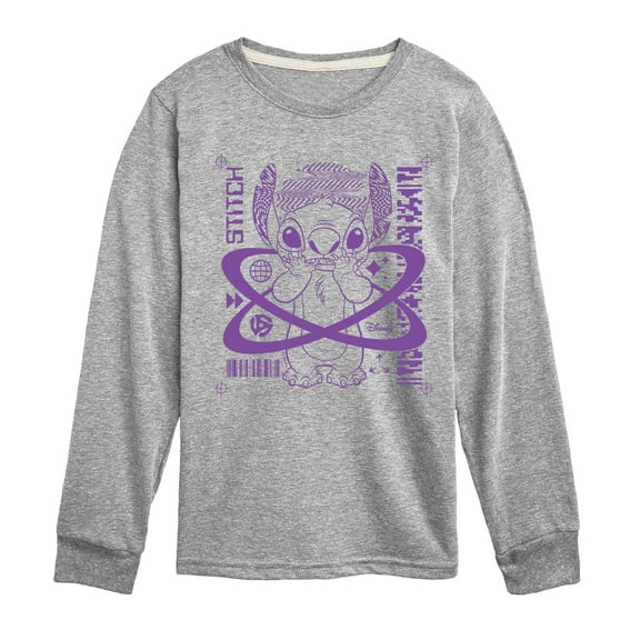 Disney - Lilo & Stitch - Crop Marks Stitch - Toddler & Youth Long Sleeve Graphic T-Shirt