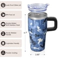 thumbnail image 3 of Camo 20oz Stainless Steel Tumbler with Handle and Straw – Insulated Travel Cup with Sliding Lid, 360° Full Wrap Printed Mug for Home, Outdoor & Sports Use, Camouflage, 3 of 6