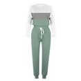 thumbnail image 3 of Hvyesh 2 Piece Outfits for Women Plus Size Lounge Sets Crewneck Long Sleeve Tops High Waisted Pants Comfy Outfit Sets Jogger Tracksuit, 3 of 4