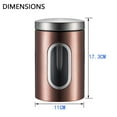 thumbnail image 2 of Hweilai 3-Piece Kitchen Canister Set with Clear Window, Airtight Coffee Tea Sugar Canister Set, 2 of 5