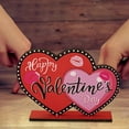 thumbnail image 5 of Valentine's Day Wooden Table Sign - LOVE Tabletop Decor ,Valentine Farmhouse Table Centerpiece,Heart Shaped Desktop Ornament For Valentine's Day Anniversary Wedding Party Home Tabletop Display, 5 of 6