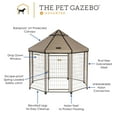 thumbnail image 5 of Advantek 5 Foot Portable Indoor Outdoor Metal Pet and Dog Gazebo with Cover, 5 of 6