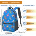 thumbnail image 3 of Unicorn and Blue Pattern 17" School Backpacks for Teens,Waterproof Oxford Fabric,S-Shape Padded Straps for School,Travel,Hiking,Camping, 3 of 6