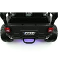 thumbnail image 3 of Trail Explorer 24V Kids Ride On Truck With Parental Control Remote, LED Foam Wheels, MP3 + Wireless Music Streaming, Vegan Leather Seats (Spider Blue), 3 of 11