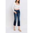 thumbnail image 5 of Flying Monkey - Mid Rise Cropped Straight Jeans with Raw Hem (28" Ankle Length) - BY4499A, 5 of 9