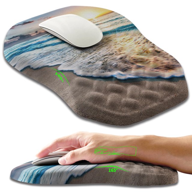 Alfombrilla de ratón ergonómica con pendiente inclinada Armanza, 30 x 20 cm