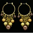 thumbnail image 2 of Mi Amore Drop-Dangle-Earrings Gold-Tone/Brown, 2 of 4
