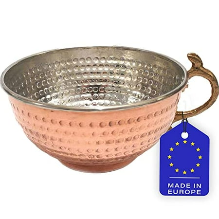 

HAKAN Handmade Turkish Copper Mugs Moscow Mule Mug Pure Copper Tumbler Drinkware Hammered Copper Houseware Authentic Copper Ayran Bowl