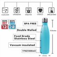 thumbnail image 2 of Bouteille d'Eau en Acier Inoxydable Isolée sous Vide à Double Paroi 17oz - Parfaite pour Sports Extérieurs Camping Randonnée Cyclisme +une Brosse de Nettoyage, 2 of 6