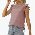 thumbnail image 5 of Yyeselk Crochet Knitted Hollow Tanks for Ladies Casual Round Neck Sleeveless Tunic Shirts Leisure Pure Color Loose Fit Pullover Long Tops Pink XXL, 5 of 9