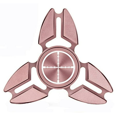 Fidget Spinner Tri-Spinner Pink Aluminum Metal Crosshairs Sniper Spy Gamer Laser Tag