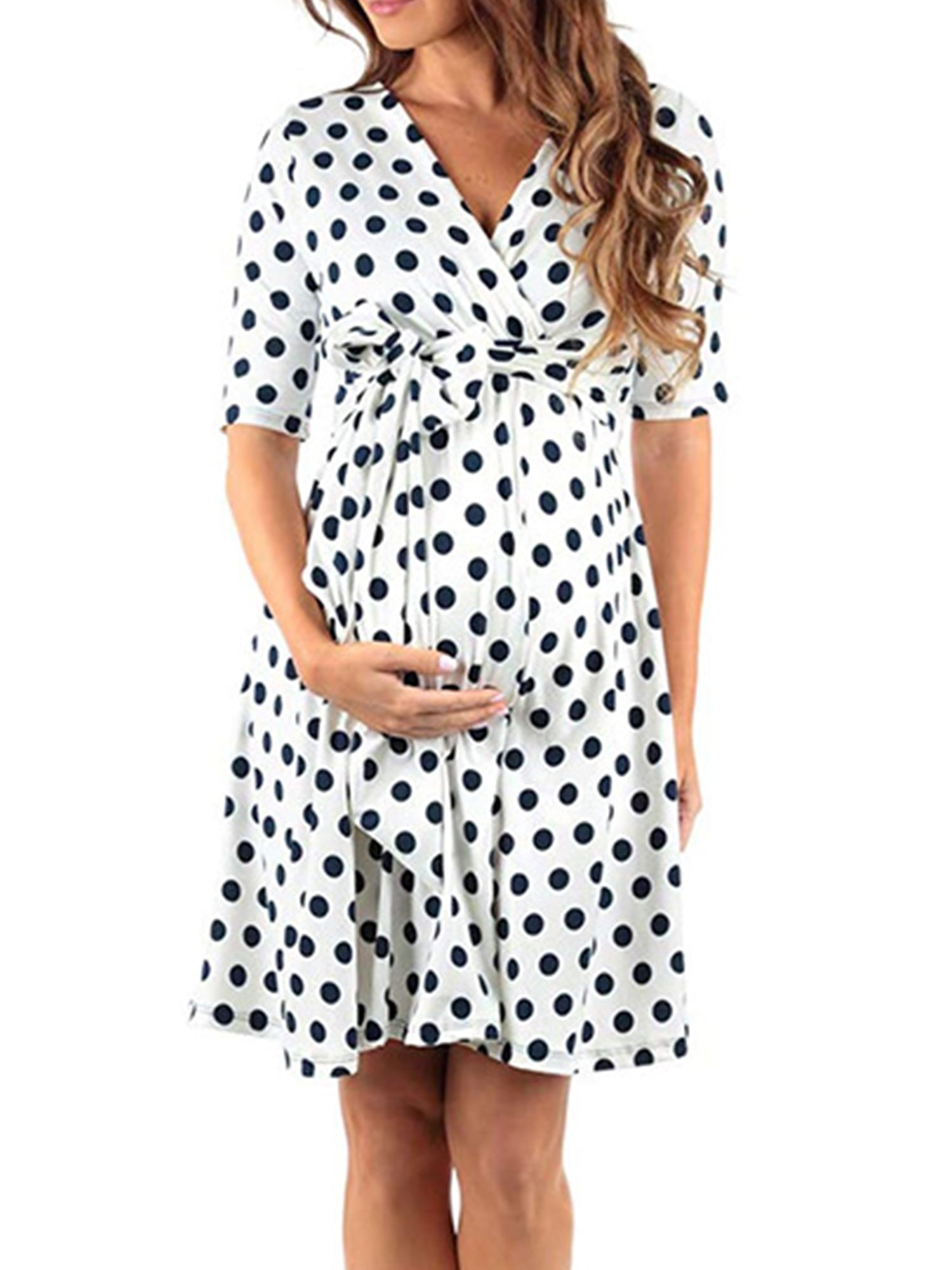 half polka dot half floral dress