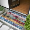 thumbnail image 5 of 2x3 Door Mat Rug, Vintage Floral Non-Skid Rubber Backing Large Rectangle Rugs - Living Room Bedroom Home Office, Farmhouse Botanical Flowers Indoor Floor Mat Carpets Washable Rug, 5 of 9