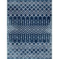 thumbnail image 1 of Tayse Diamond Area Rug DIA1001 Contemporary Blue Angled Rows 3' 11'' x 5'3'' Rectangle, 1 of 2