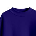 thumbnail image 5 of FASHOFT Crew Neck Sweatshirt For Women Oversized Long Sleeve Solid Comfy Pullover Basic Hoodie Fall Outfits Blue L, 5 of 6