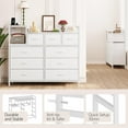 thumbnail image 2 of 9-Drawer Dresser with Power Outlets, Metal Frame & Fabric Drawers, 2 of 2