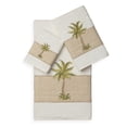 thumbnail image 5 of Authentic Hotel and Spa  Turkish Cotton Palm Tree Embroidered 3 piece Towel Set Navy Blue, 5 of 5