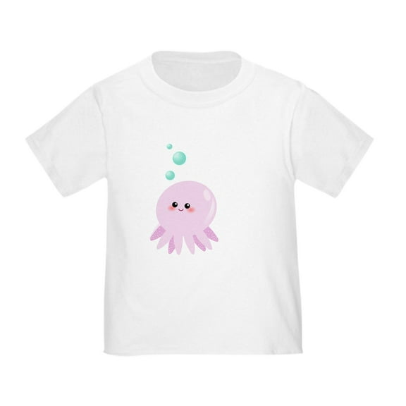 CafePress - Cute Pink Octopus T Shirt - Cute Toddler T-Shirt, 100% Cotton