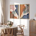 thumbnail image 3 of IDEA4WALL 2 Panels Framed Canvas Print Wall Art Set Mid-Century Retro Forest Plants Geometric Abstract Nature Modern Artwork Minimalist Multicolor for Home Decor - 16"x24"x2 Panels Natural, 3 of 5