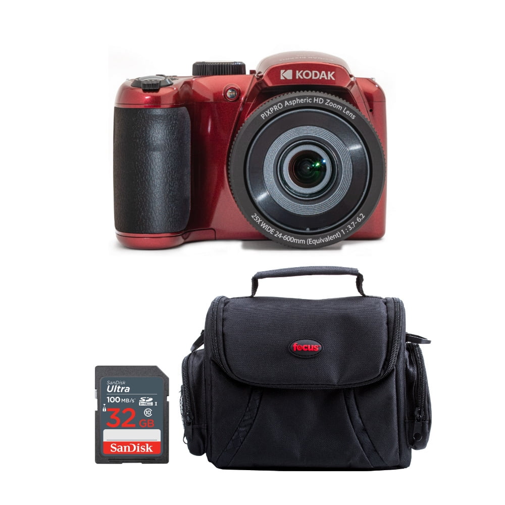 Kodak PIXPRO AZ252 Astro Zoom 16MP Digital Camera (Red) w/ 16GB SD