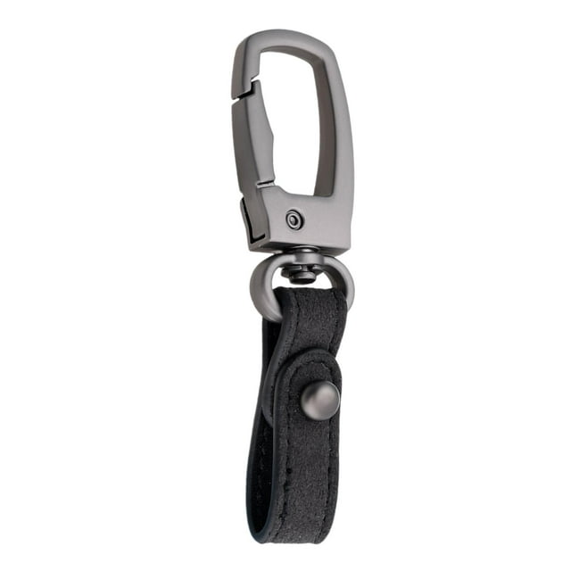 Llavero universal con clip giratorio de 36 grados para coche, ideal para hombres y familias. Negro