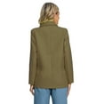 thumbnail image 4 of Blazers for Women Casual Fashion Long Sleeve Lapel Business Jacket Formal Solid Color Office Coats Pockets (Khaki XL), 4 of 4