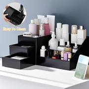 VEGCOO Bathroom Counter Organizer, Modern Design Perfume Organizer, Cologne Stand, Cologne Shelf, Multi-Functional Vanity Storage Caddy for Makeup, Toiletries, Accessories (Black)