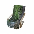 thumbnail image 3 of Forest Soft Flannel Fleece Throw Blanket, Path and the Waterfall Board in Croatia Cascade Garden Lake Fence Peaceful View, Cozy Plush for Indoor and Outdoor Use, 70" x 90", Brown Green, by Ambesonne, 3 of 5