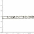 thumbnail image 4 of White Sterling Silver chain Anchor Figaro Men's 22 in 6.5 mm, 4 of 5