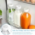 thumbnail image 3 of Square Liter Glass Milk Bottles with Airtight Lid - 100% Leak-Proof Heavy Duty Screw Cap, 32 Oz Glass Juice Bottles w Scale Mark, Reusable Jugs Pitcher for Homemade Juice(Extra 1 Lid and Pen), 3 of 8