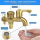 thumbnail image 4 of Brass Hose End Tap Outdoor Anywhere Garden Tap Garden Brass Water Bib Tap Brass Double Water Tap Allotment Tap Wall Mounted Faucet Washing Machine Tap, 4 of 5