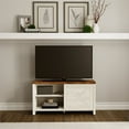 thumbnail image 6 of Living Essentials by Hillsdale Columbus 47 Inch Wood Entertainment Console, White Oak with Walnut Finish Top, 6 of 14
