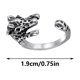 thumbnail image 3 of Anillo circular de jirafa en 3D para fiestas, ajustable, para mujer y hombre, joyería en plata, 3 of 7