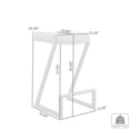 thumbnail image 4 of Armen Living Atlantis Contemporary Faux Leather Counter Stool in Gray, 4 of 8