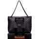 thumbnail image 2 of Bolso Badgley Mischka Diana de cuero vegano acolchado negro, 2 of 9
