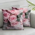 thumbnail image 2 of ONETECH  Floral Polka Dot Background Throw Pillow Case Shabby Chic Style Pattern with Pink Roses Pillow Cushion Cover Home Sofa Decorative 2Pcs, 2 of 6