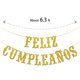 thumbnail image 2 of Banner Embhhor con purpurina dorada para feliz cumpleaños, pancarta de feliz cumpleaños en español,, 2 of 6