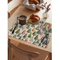 thumbnail image 3 of Christmas Tree Placemats Set of 8 Vintage Green Blue Pink Trees Winter Heat Insulation Washable Place Mats, Rustic Non-Slip Table Mats for Dining Table Party Kitchen Decor,13x19 Inch, 3 of 4